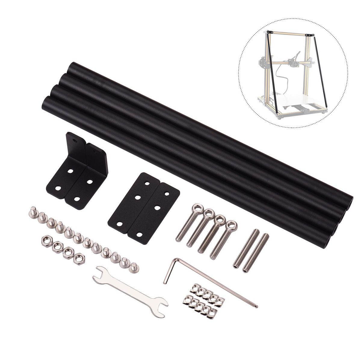 3D Printer Parts Upgrade Supporting Pull Rod Kit Compatible with Creality CR-10/CR-10S/CR-10 S4 TEVO Tornado 3D Printer