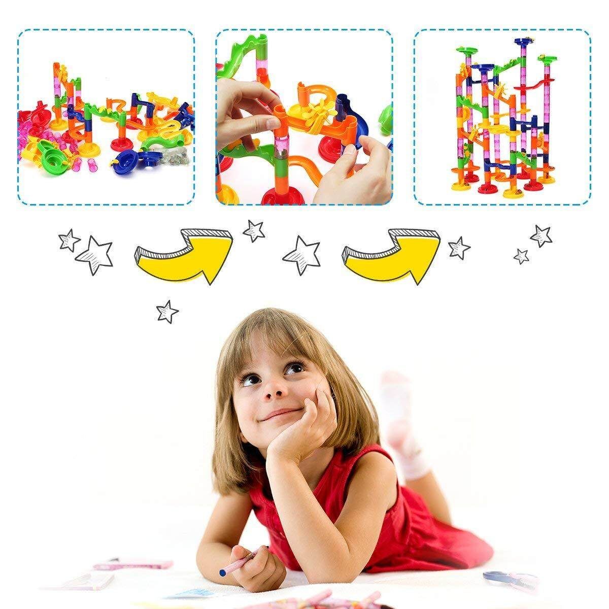 105Pcs Children's Kids Baby Track Ball Building Blocks Marble Run DIY Gift Toys