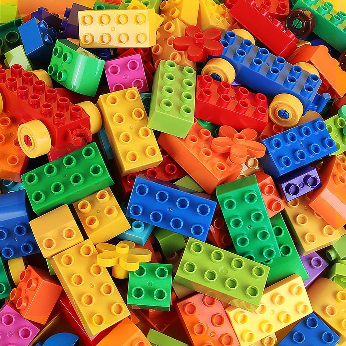 DIY Big Size Building Blocks Children Colorful Brick Bulk Bricks Base Plates Compatible With Brand Block Kids Educational Toys