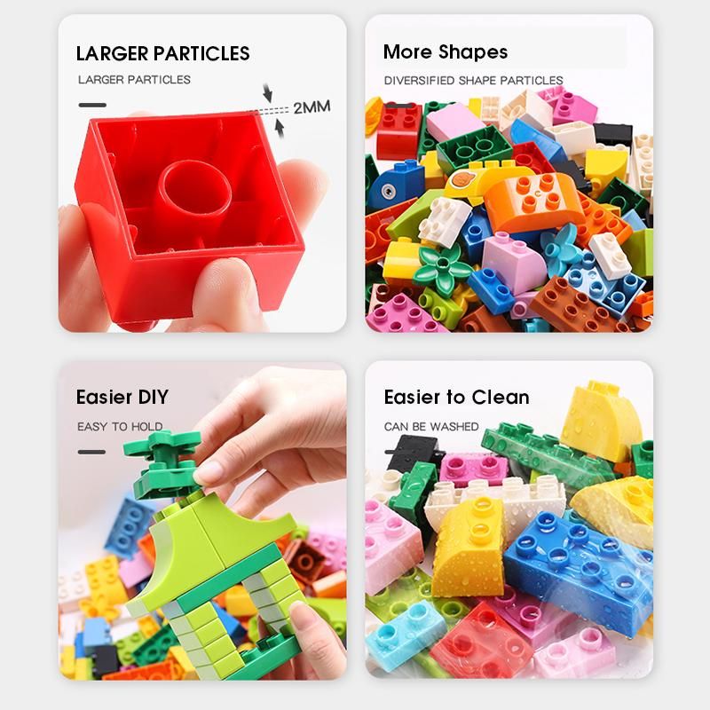 DIY Big Size Building Blocks Children Colorful Brick Bulk Bricks Base Plates Compatible With Brand Block Kids Educational Toys