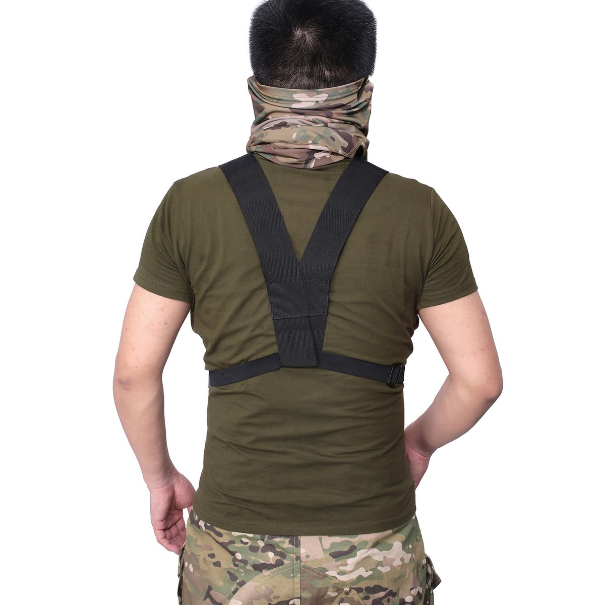 Men Outdoor Chest Rig Vest Harness Bag Sport Shoulder Pouch