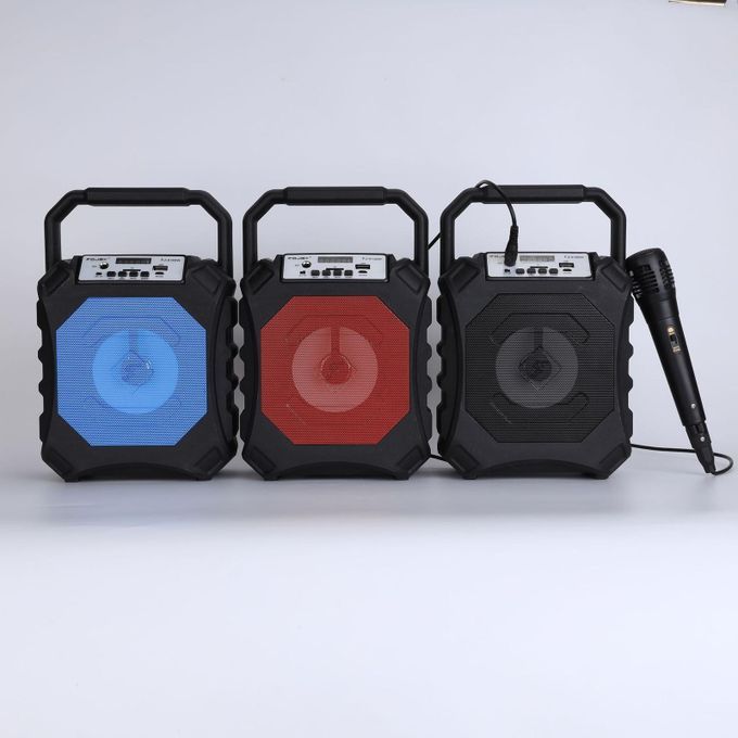 Speaker 1200mAh Karaoke Bluetooth Machine For Outdoor And Indoor Red