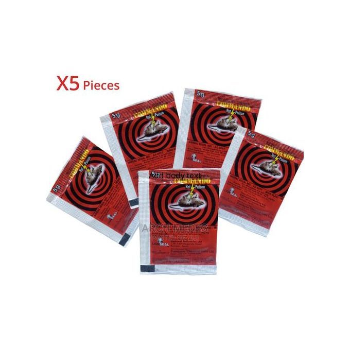 COMMANDO RAT KILLER/ RAT -5g X5 PIECES