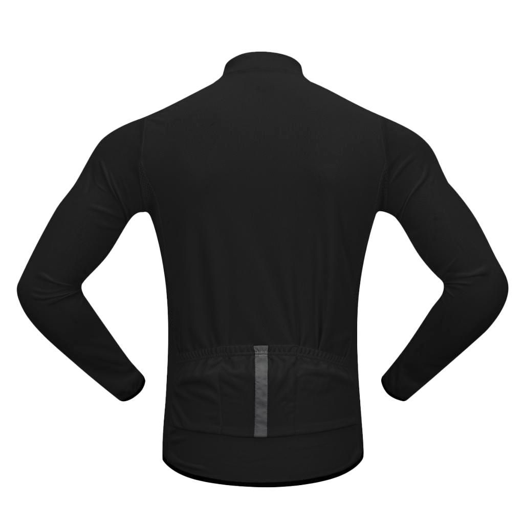 Cycling Long Sleeve Jersey Top Jacket Bike Biking Shirt Quick Black L
