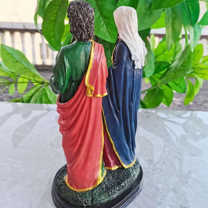 Resin Holy Family Figurine Jesus Mary Joseph Sculpture 12 Inch For