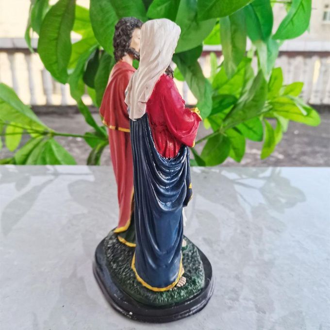 Resin Holy Family Figurine Jesus Mary Joseph Sculpture 12 Inch For