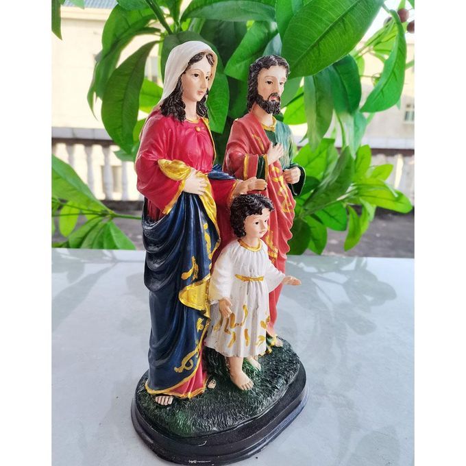 Resin Holy Family Figurine Jesus Mary Joseph Sculpture 12 Inch For