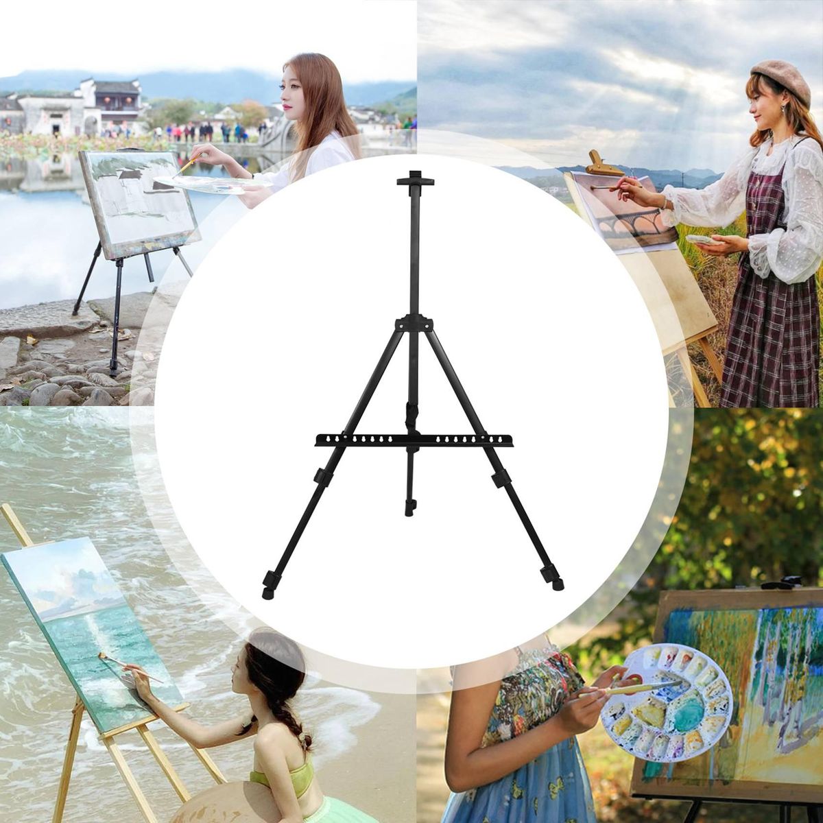 White Board Artist Telescopic Field Studio Painting Easel Tripod Display Stand