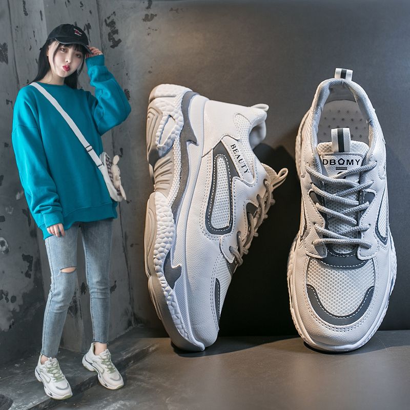 Womens Sneakers Female Casual Shoes-Grey