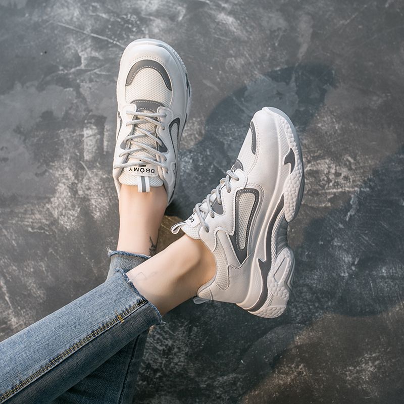 Womens Sneakers Female Casual Shoes-Grey