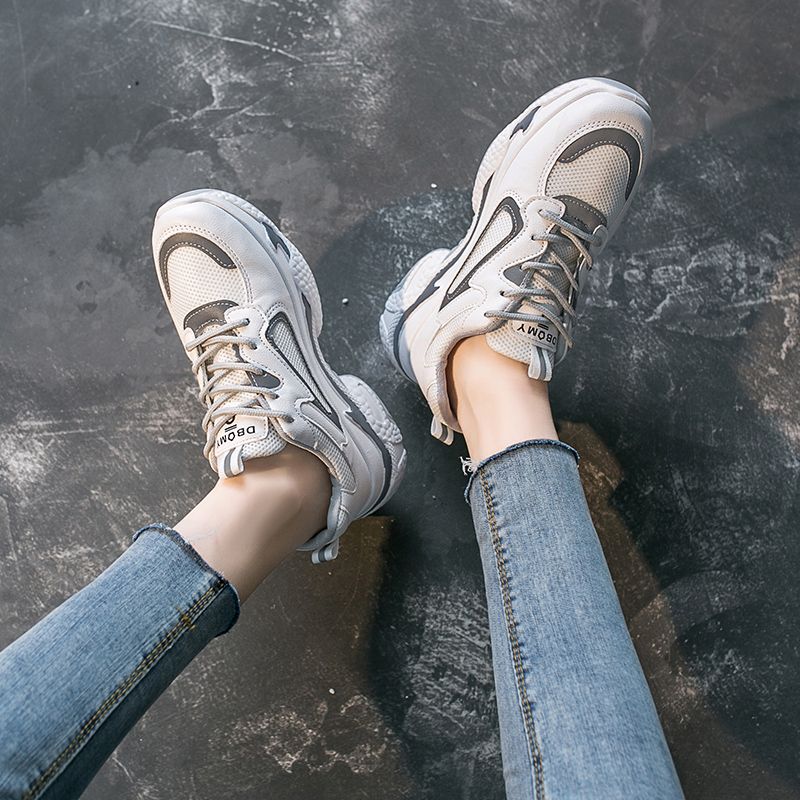 Womens Sneakers Female Casual Shoes-Grey
