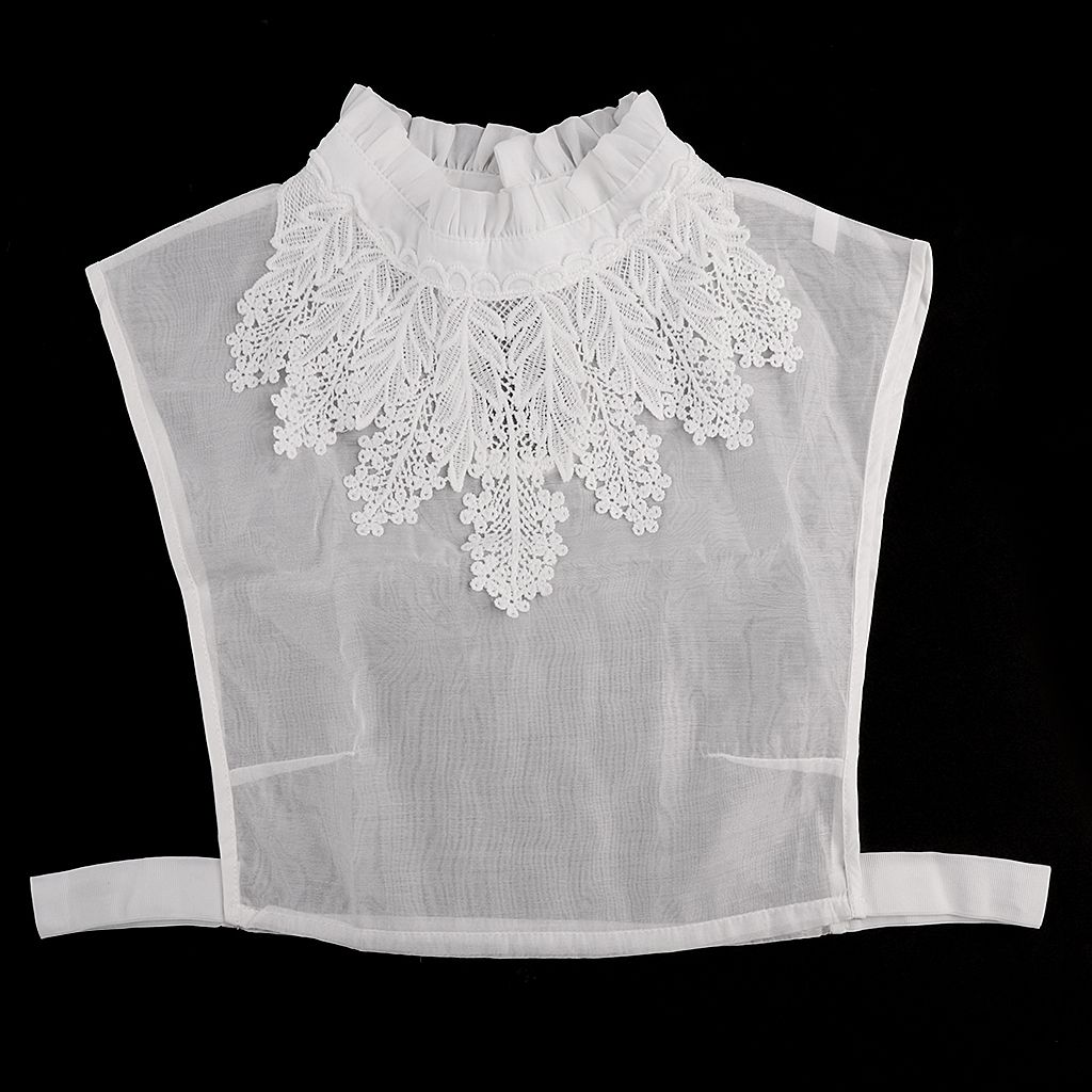 Ladies False Collar Bib Fake Half Shirt Party 3-Half Shirt White#3