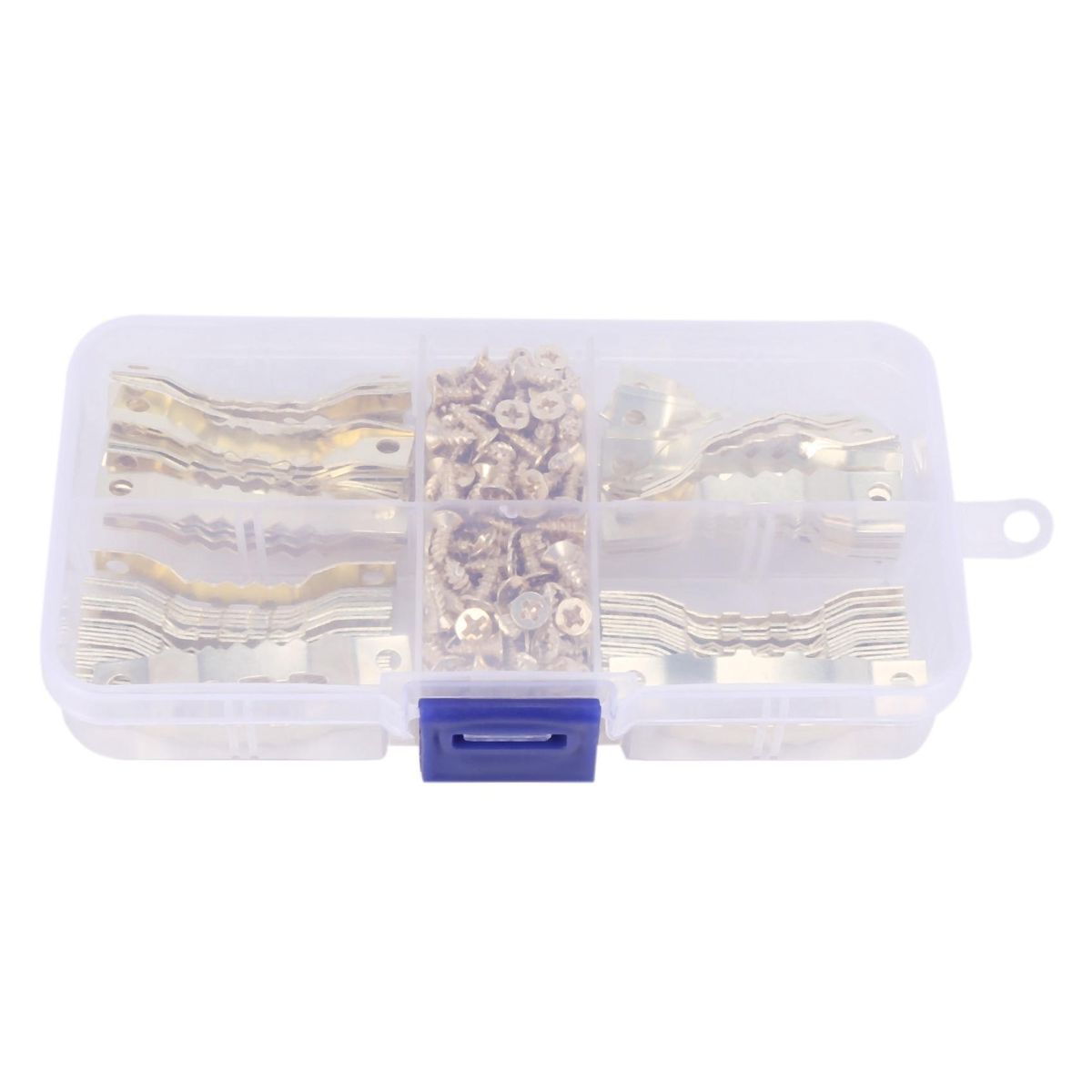 100 Sets Golden Saw Tooth Hooks Hardware With Screws Hangers