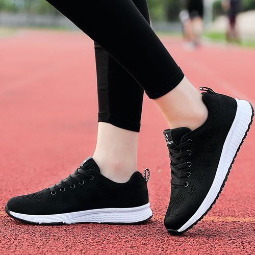Womens Casual Shoes Female Running Sneaker-Black