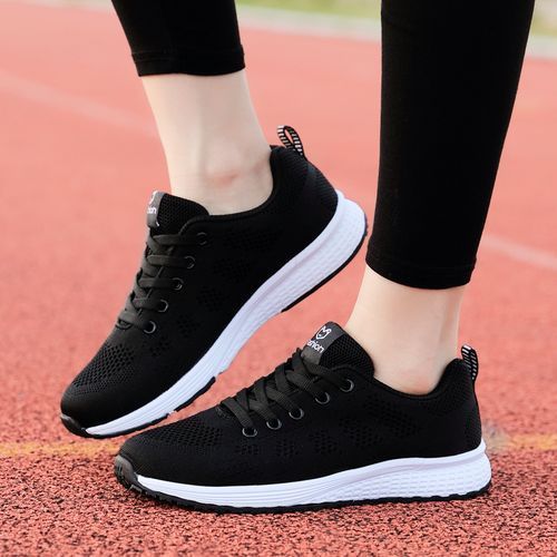 Womens Casual Shoes Female Running Sneaker-Black