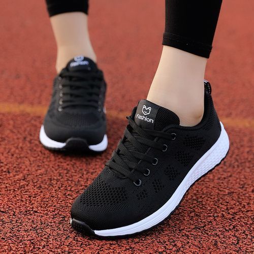 Womens Casual Shoes Female Running Sneaker-Black