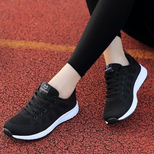 Womens Casual Shoes Female Running Sneaker-Black