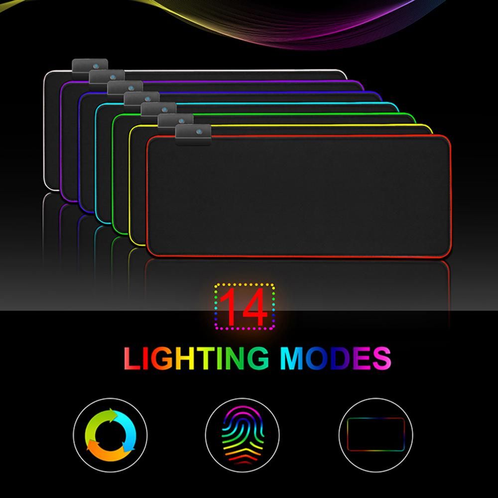 Rgb Soft Large Gaming Mouse Pad Oversize Glowing Led Rubber