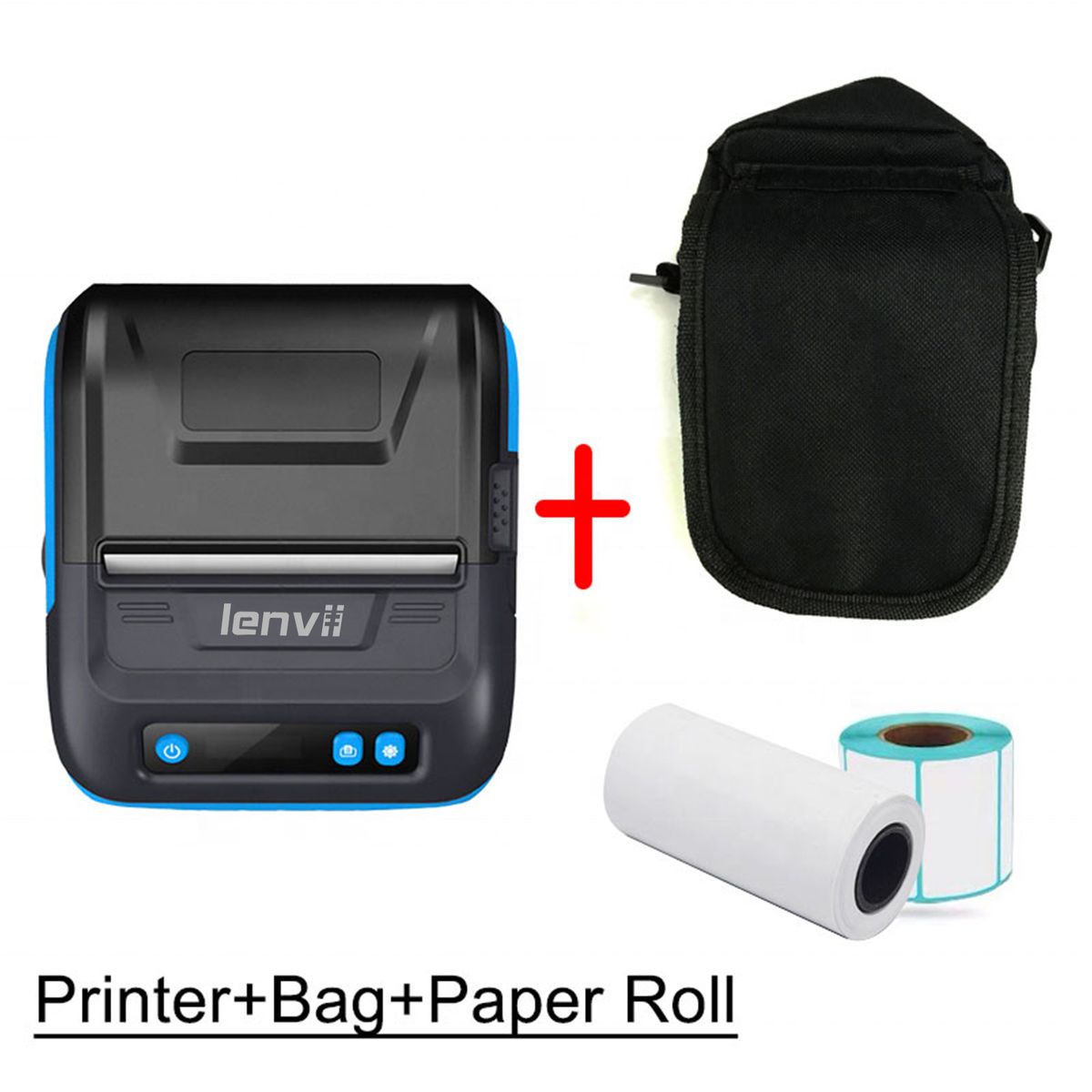 378B Portable Bluetooth Label Printer Receipt 80mm Food Production Date Barcode Label Printing Tobacco Price Jewelry Price Label Qualification Certificate Small Mobile Phone Printing
