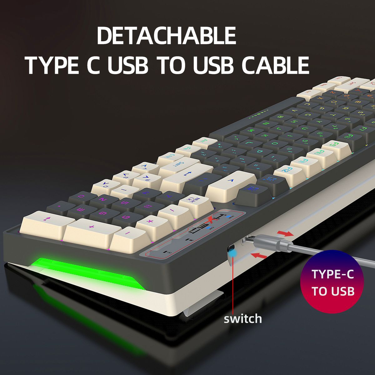 L99 2.4G Wireless Rechargeable Keyboard Mouse Combo 96 Keys