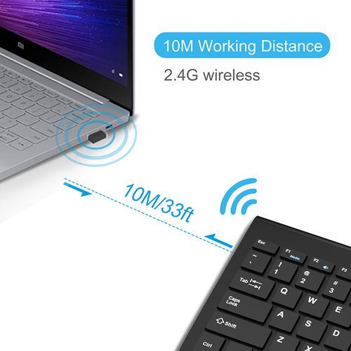 2.4G Wireless Keyboard & Mouse Combos - Protable Mini Keyboard Mouse Combo Set For Notebook Laptop Mac Desktop