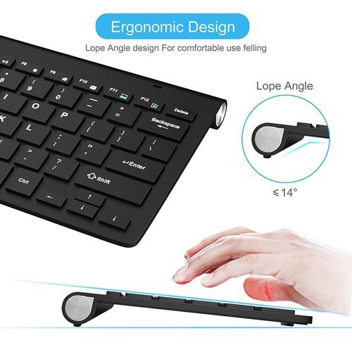 2.4G Wireless Keyboard & Mouse Combos - Protable Mini Keyboard Mouse Combo Set For Notebook Laptop Mac Desktop