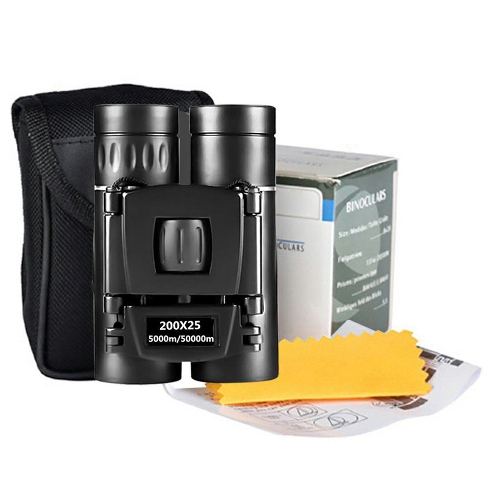 Mini Portable Zoom High Definition Tele  Bino Ulars Powerful 200x25-bla K-1p  Bino Ulars