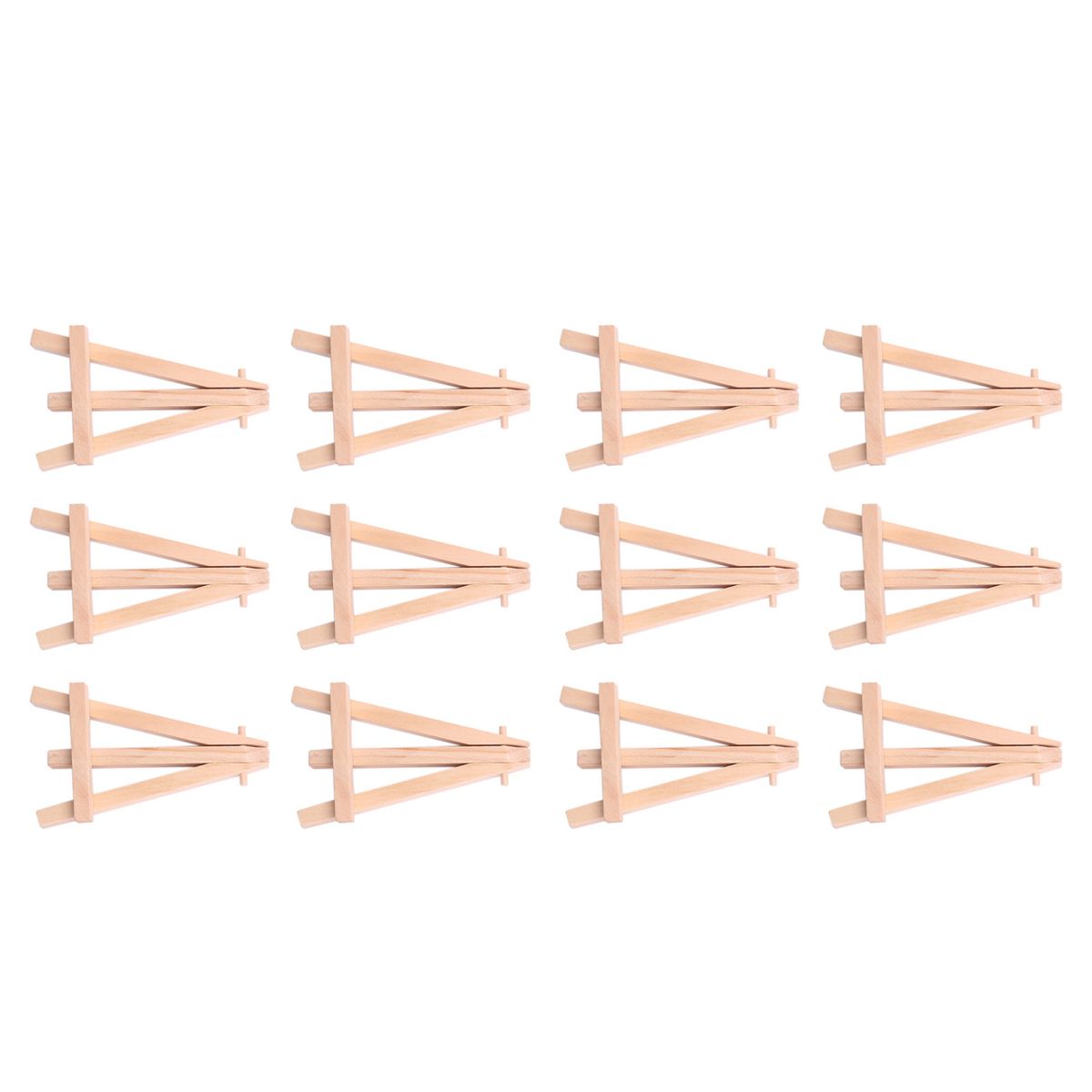 12 Pack 5 Inch Mini Wood Display Easel For Small Canvases