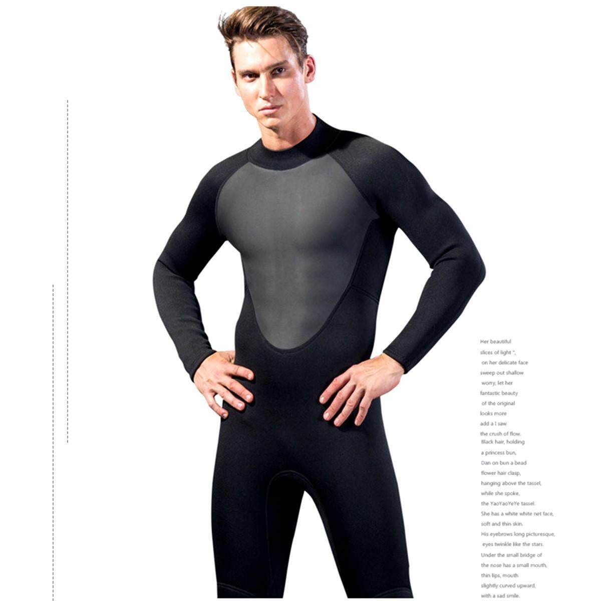 MEN WetSuit SCR 3MM Full Body Suit Super Stretch Diving Suit Swim Surf Snorkeling XL