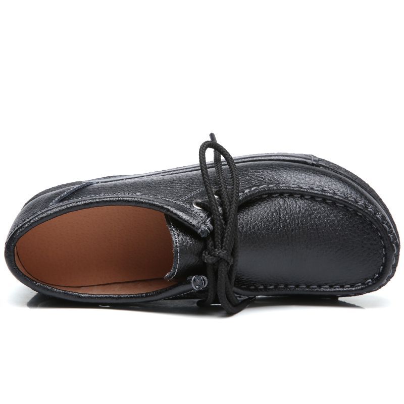 Womens Loafers Shoes Female Loafer Boat Footwear-Black