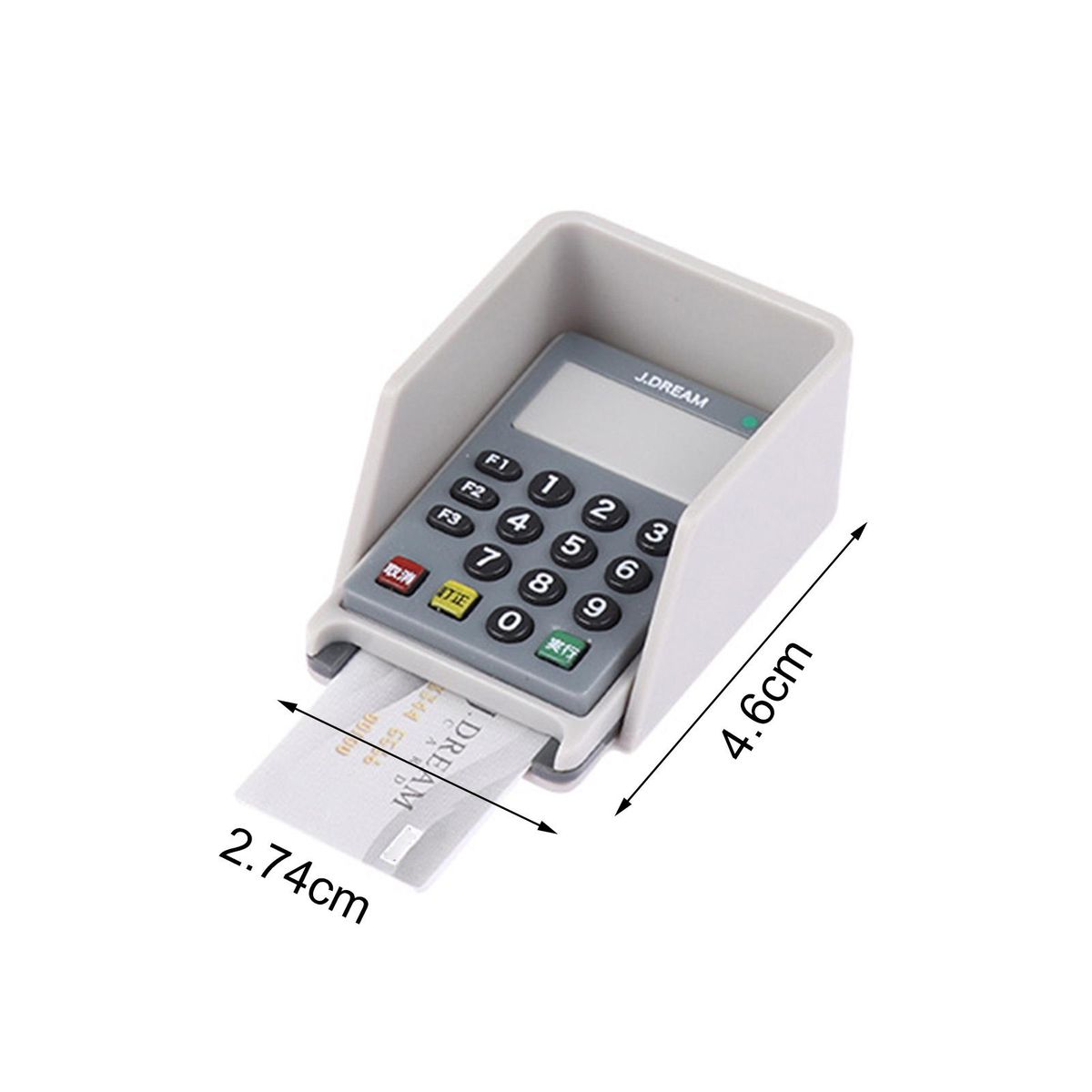 Mini Credit Card Machine for Dollhouse Miniature Dollhouse Credit Card White