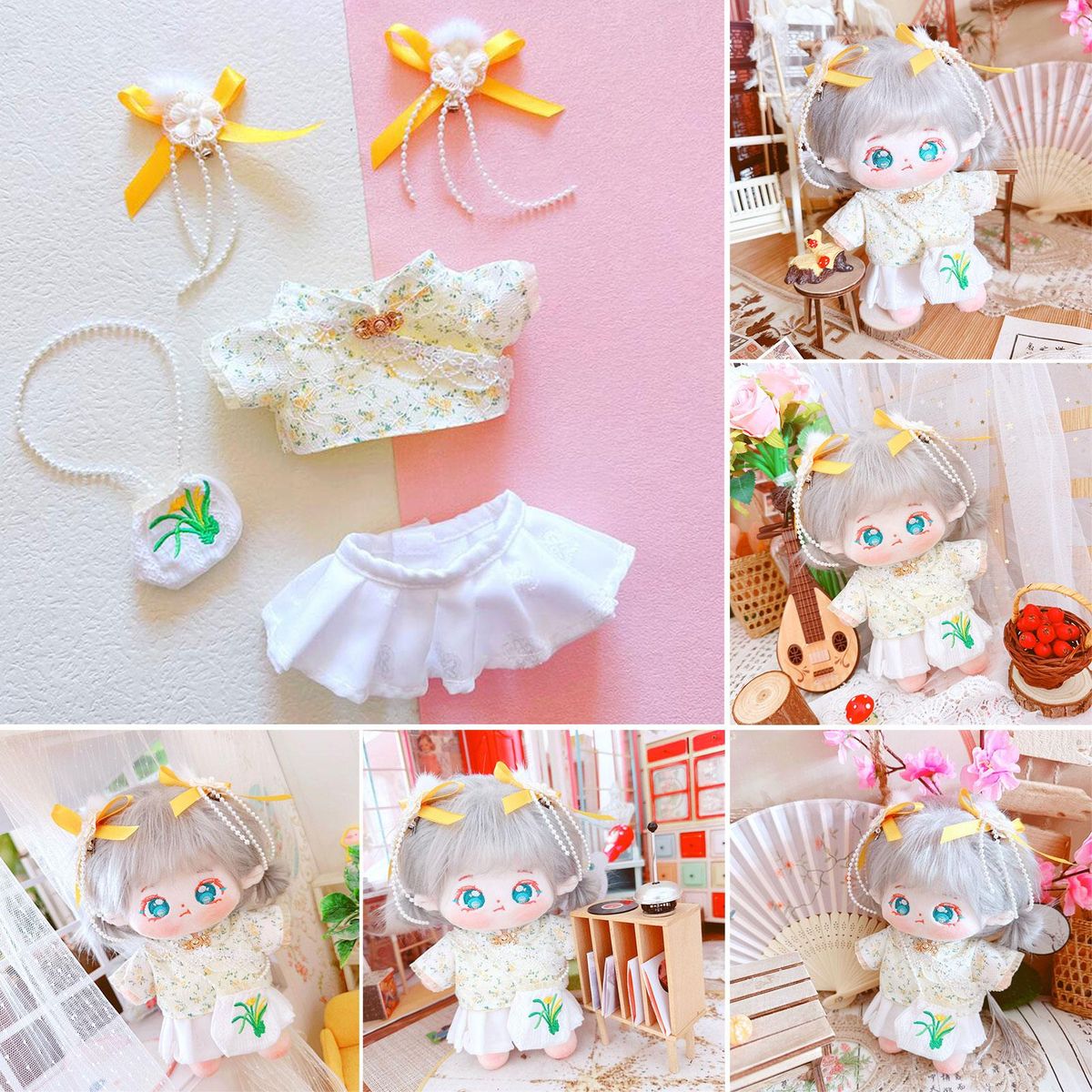 1 Set Doll Short Skirt Cross-body Bag Chinese Ancient Top