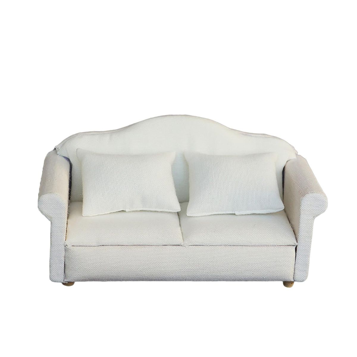 1 Set Dollhouse Sofa Miniature Sofa Furniture Accessories White