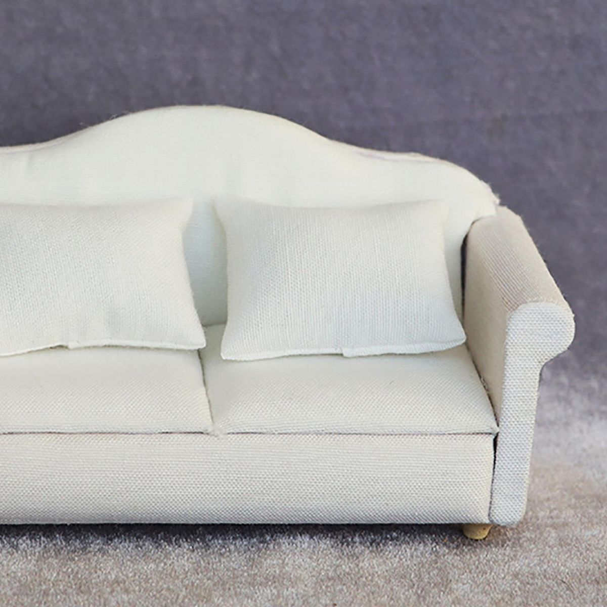 1 Set Dollhouse Sofa Miniature Sofa Furniture Accessories White