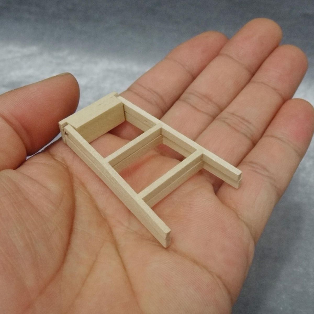 Ladder Model Dollhouse Collapsible Ladder Wooden Color