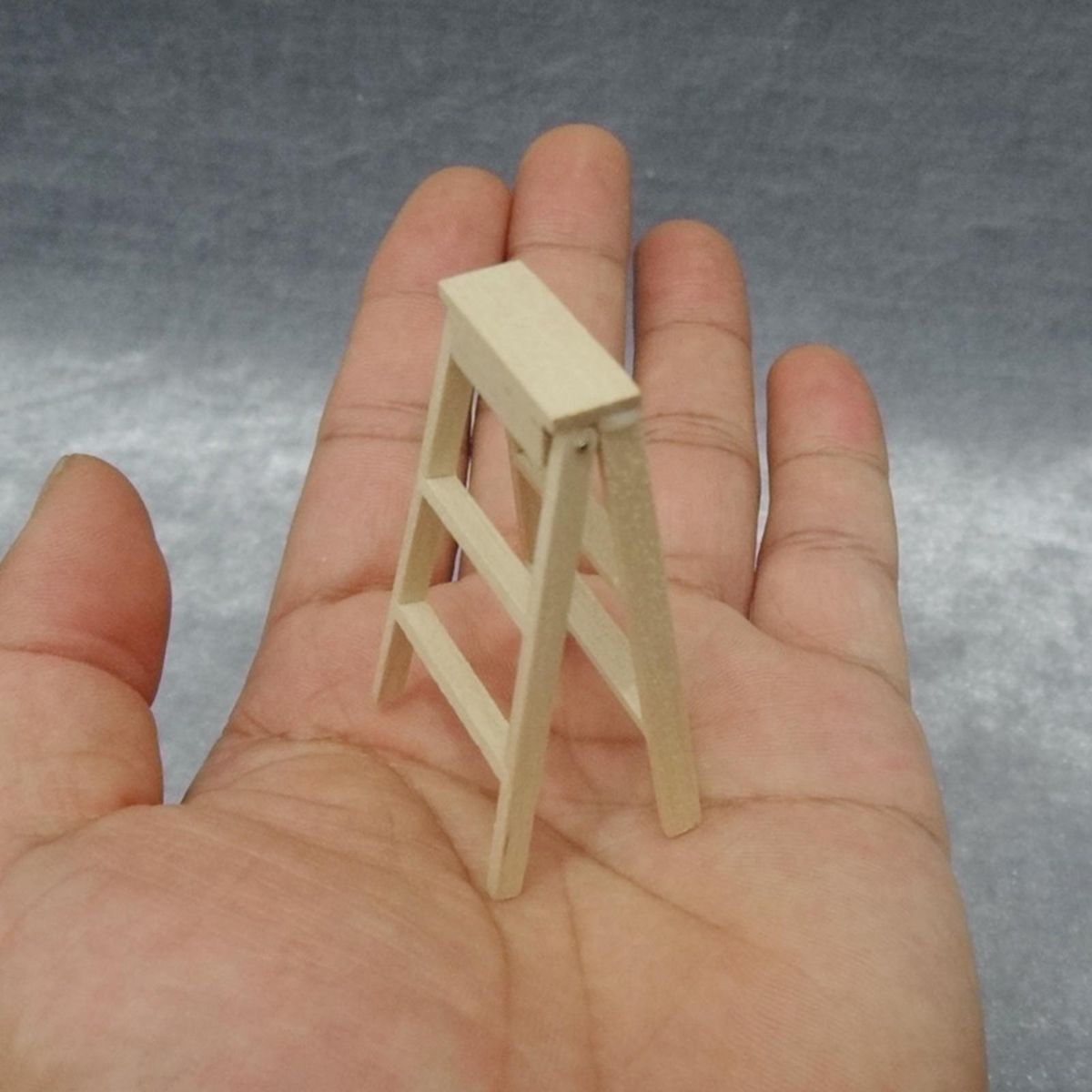 Ladder Model Dollhouse Collapsible Ladder Wooden Color