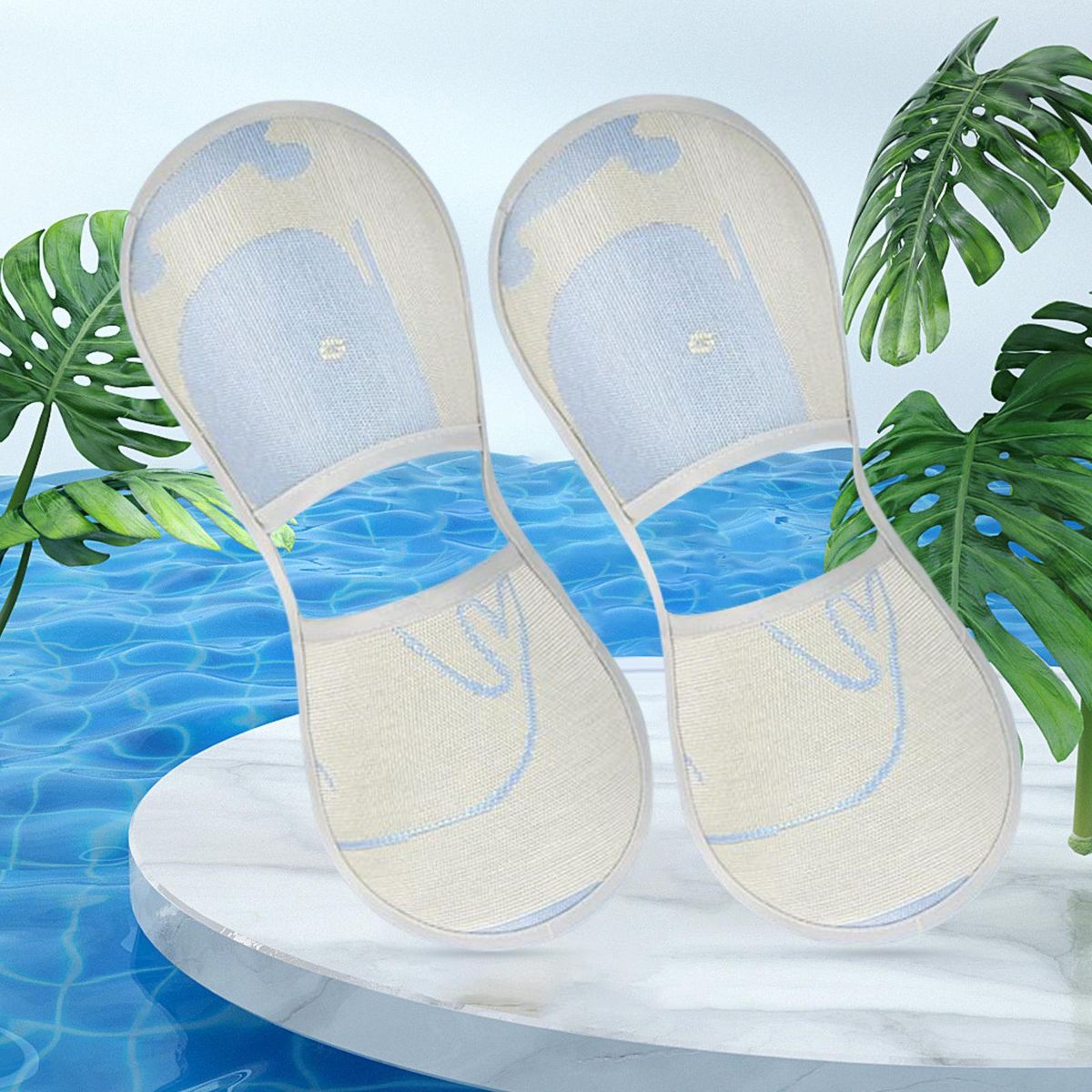 2x Baby Nursing Mat Machine Washable Ice Silk Sleeve Arm Pillow Blue