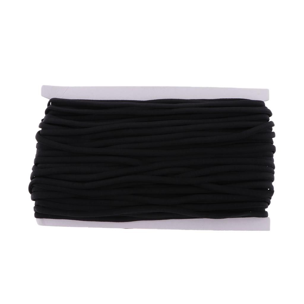 50 Yards Elastic Lace Ribbon 5mm Stretch Band For Black