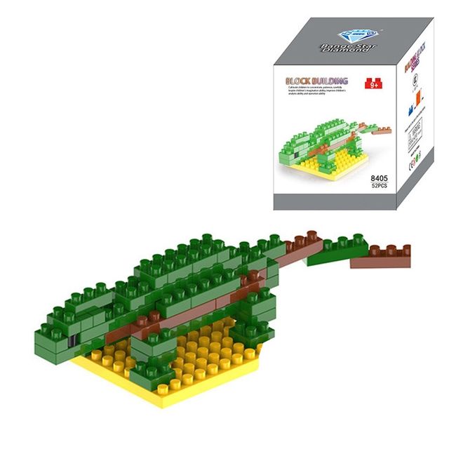 Cartoon Lizard Children Assembled Building Blocks Toy