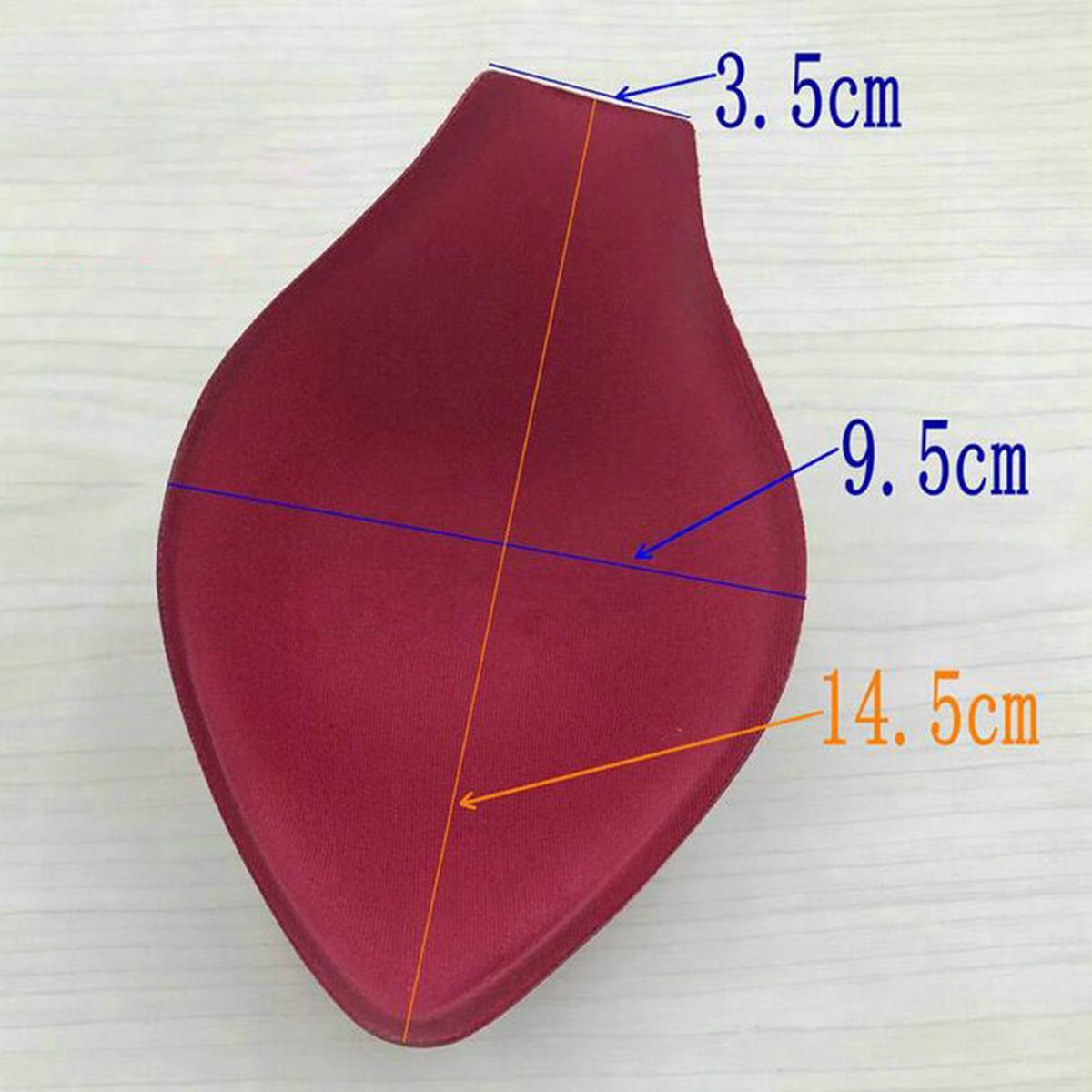 Men  Enhancing Cup  Protective Sponge Pad 3D Trunks - , 14 Wine Red