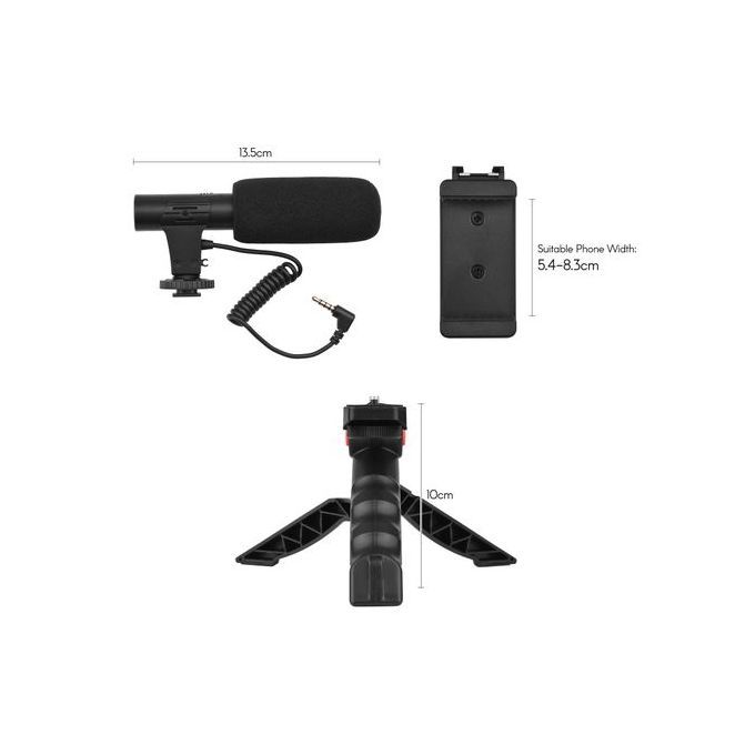 Phone Vlog Video Kit With Tripod Phone Holder