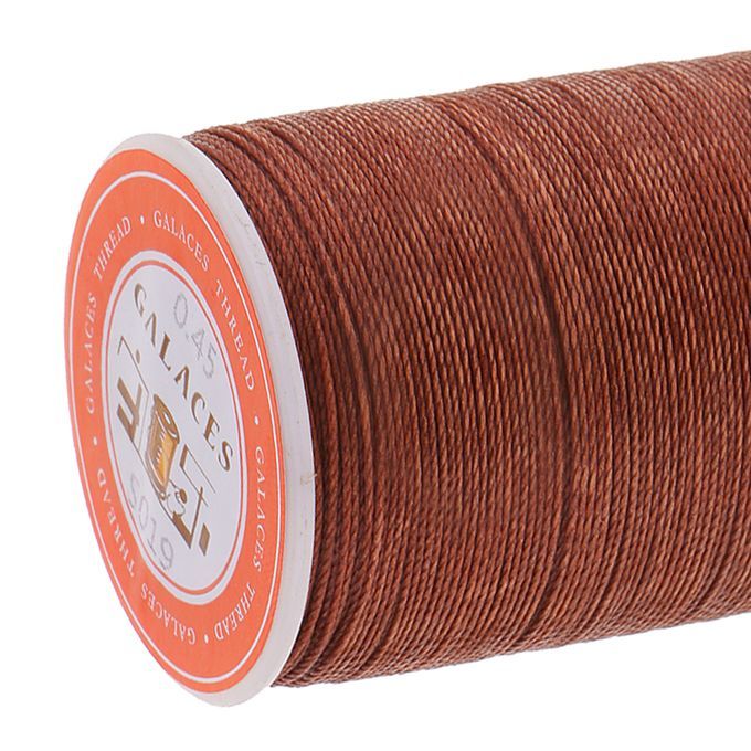 045mm Leather Sewing Waxed Thread Hand Stitching Repair Cord Coffee 2