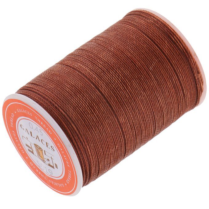 045mm Leather Sewing Waxed Thread Hand Stitching Repair Cord Coffee 2