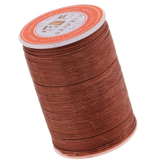 045mm Leather Sewing Waxed Thread Hand Stitching Repair Cord Coffee 2