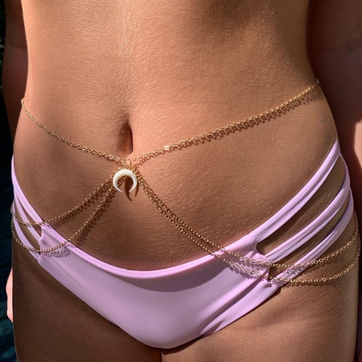 Waist Chain Female Trendy Body Waist Chain Golden