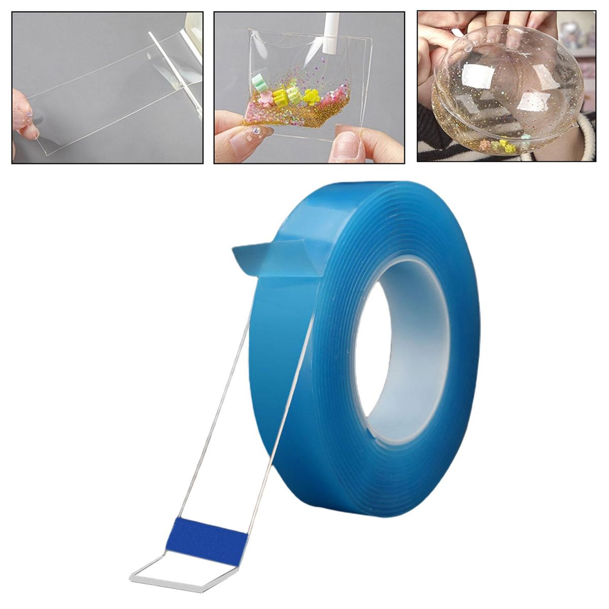 Blow Bubbles Balloons Double Sided Tape Kids Toy Length 1M
