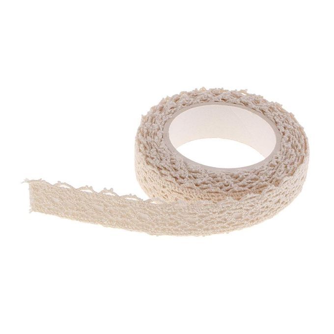 2x Decorative Craft Tapes Masking Lace Tapes Fabric Washi Tape Ribbon