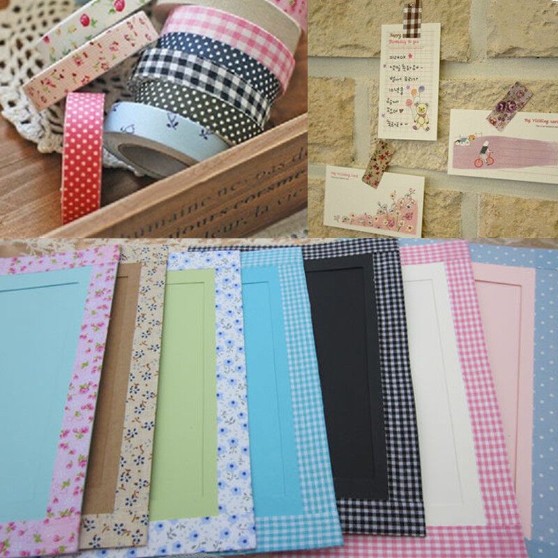 Flower Printing Fabric Decorative Self Adhesive Washi Tape Sticky Paper Sticker NEW