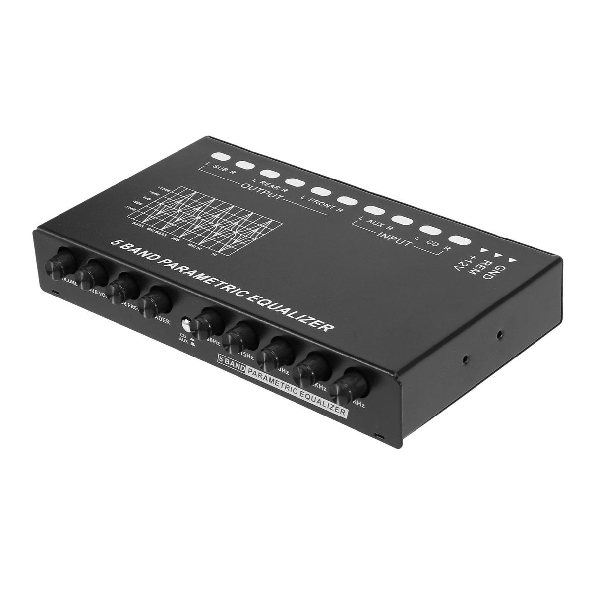 5-Band Car Audio Equalizer, Adjustable 5 Bands EQ Car