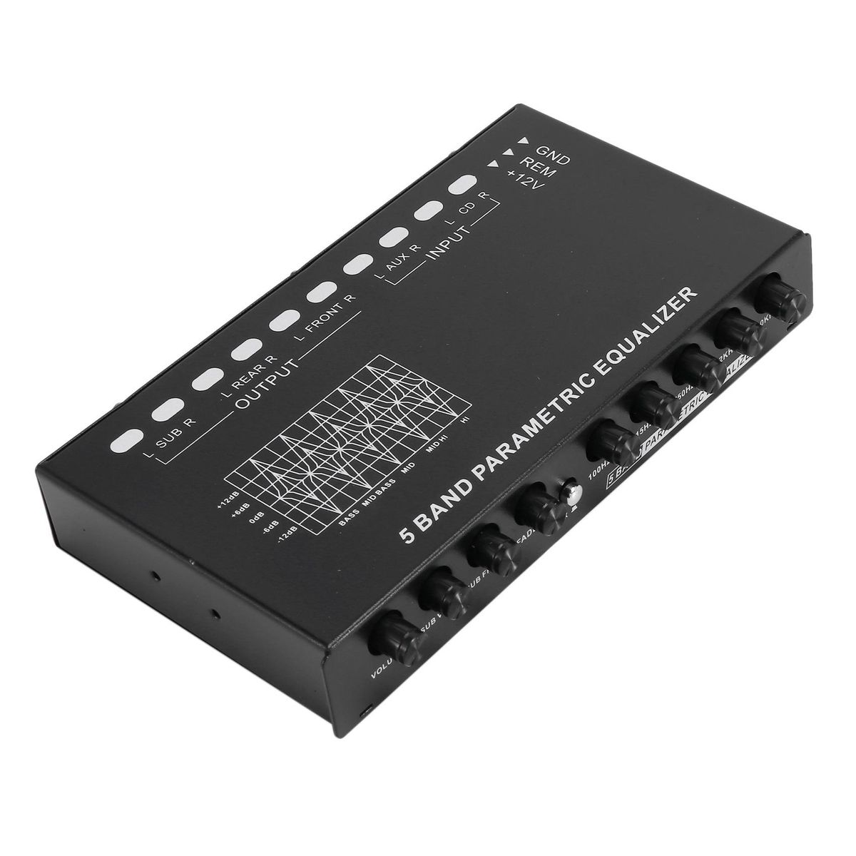 5-Band Car Audio Equalizer, Adjustable 5 Bands EQ Car